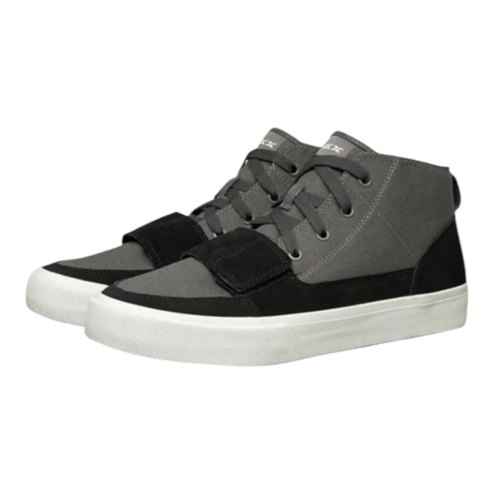 Skechers SKX High Top Charcoal Gray Canvas Black Suede Skater Sneakers Men's 10
